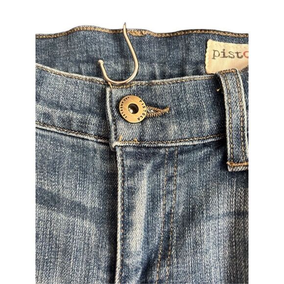 Pistola Denim Jeans Size 26 Distressed Ripped Frayed Hem Blue Wash - Picture 4 of 9